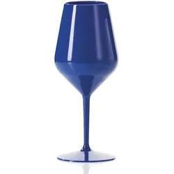6 Mehrweg Wein Cocktail Gläser Spritz blau dunkelblau Tritan 470ml Wiederverwendbar Kunststoff unzerbrechlich