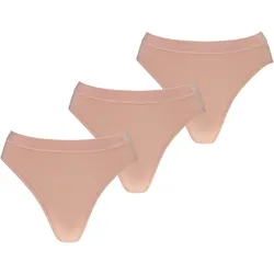 Apollo Hipster, (3er Pack), Seamless Bambus Taillen / Huft Slip, weich und bequem! Apollo beige M