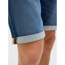 JACK & JONES "JJIRICK JJICON I.K. SHORTS GE 132 SN", Herren, Gr. XS, N-Gr, blau (blau denim), Web, Obermaterial: 48% Baumwolle, 26% Viskose, 25% Polyester, 1% Elasthan, unifarben, regular fit kniefrei, Hosen Shorts, im Five-Pocket Style