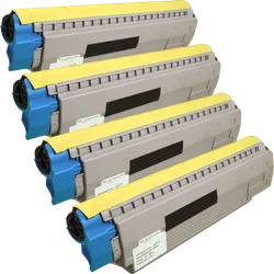 4 Ampertec Toner ersetzt Oki 43698501  4-farbig