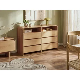 Beliani Deloraine 119 x 84 x 35 cm Hellbraun