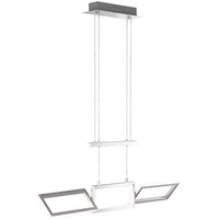 ETC Shop etc-shop Zugpendelleuchte LED Pendelleuchte Höhenverstellbar Hängeleuchte schwenkbar, ALU, 1x LED 25 Watt 21 Lumen warmweiß, L 81,5 cm