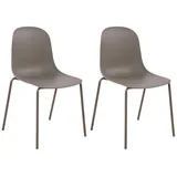 CLP 2er Set Gartenstuhl Hardin taupe