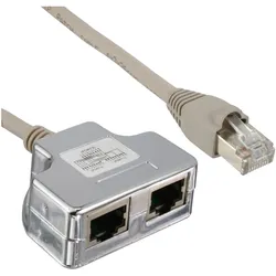 InLine Cat.5e T-Adapter (Port-Doppler) - RJ45 Stecker an 2x RJ45 Buchse 0,15m