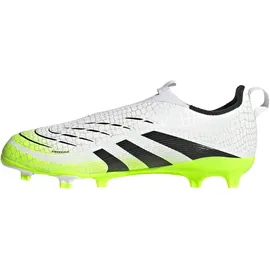 adidas Predator League Laceless FG/MG Kinder - Ftwr White/Core Black/Lucid Lemon 34