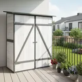 MuCoLa Gartenhaus 1,4 x 1,4 m Weiß/Grau