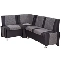 RODNIK Moderne Eckbank Polsterecke, Truhenbank mit Stauraum, Polin, grau)
