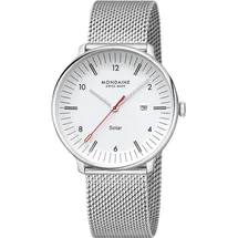 Mondaine Doppio Solar Mesh Edelstahl 41 mm MLE.41910.SM