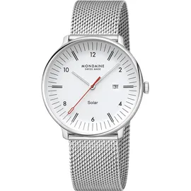 Mondaine Doppio Solar Mesh Edelstahl 41 mm MLE.41910.SM