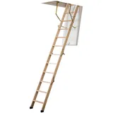 Dolle Bodentreppe clickFIX® 4-teilig bis 274cm Raumhöhe mit U-Wert 0,49 Deckenöffnung 110x60cm