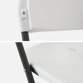 sweeek - 2er-set Partytischen aus Kunststoff + 12 Stühle, zusammenklappbar