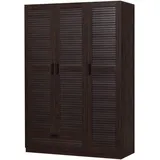 [en.casa] Kleiderschrank Finning 176x120x52 cm 1 Schublade Walnuss, dunkel