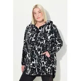 Ulla Popken Sweatshirt Teddyfleece Schwarz 54