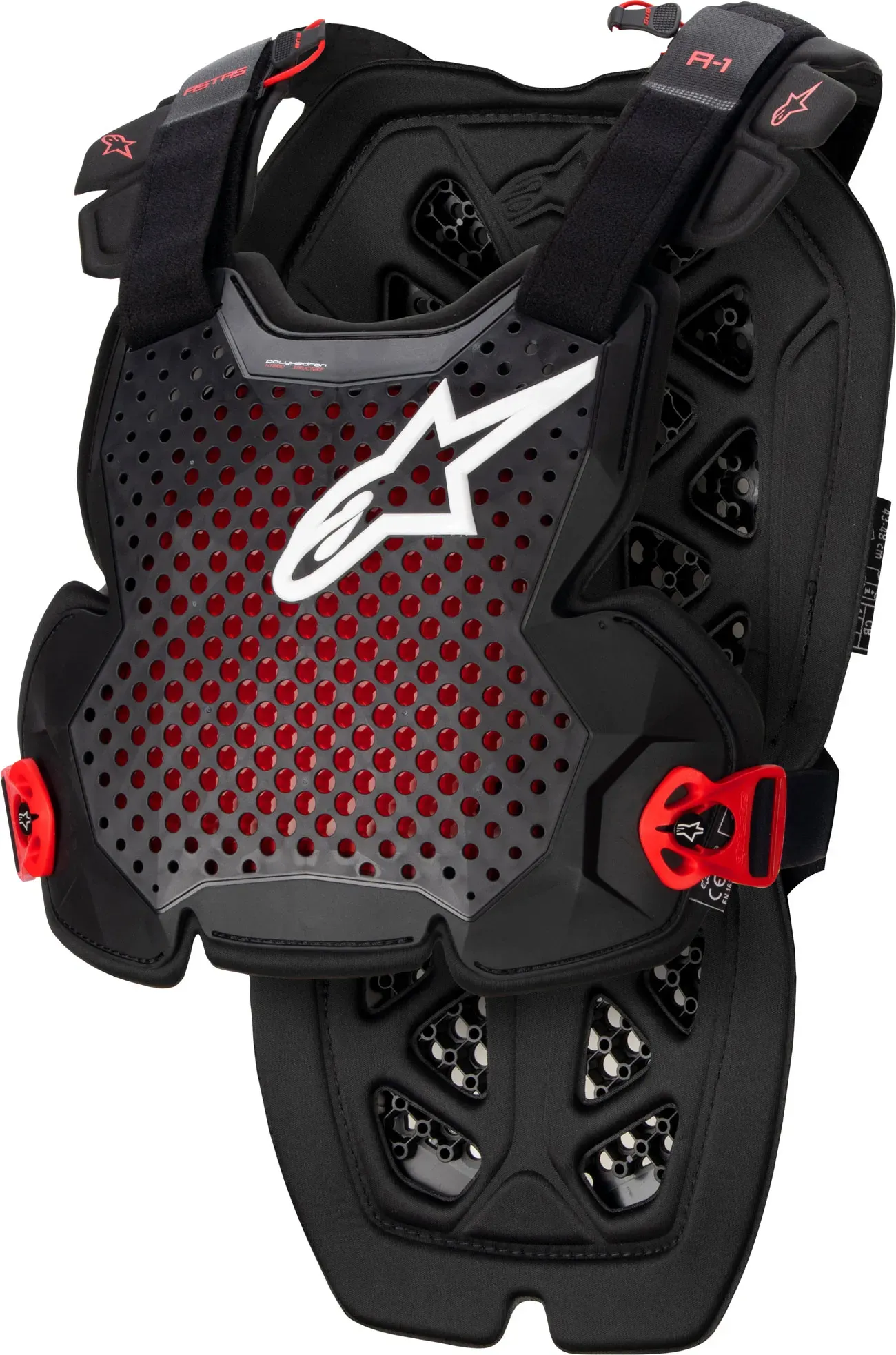 Alpinestars A-1, Brustprotektor Level-1 - Weiß/Schwarz/Rot - XXL