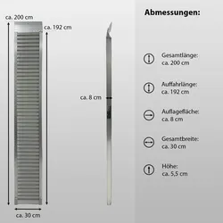 Baumarktplus TRUTZHOLM 2 x Schwerlastrampe 200 cm Traglast 2000kg Alu grau Verlade Rampe Verladerampen