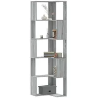 VidaXL Bücherregal 5 Böden Grau Sonoma 50x50x179 cm Holzwerkstoff