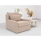 andas Sessel »Myrbo«, mit Zierkissen inklusive, extra tiefe Sitzfläche beige