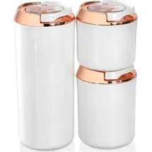 COFI Runde Vorratsdosen 3-teiliges Set weiß 1250 ml + 700 ml + 400 ml