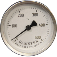 Edelstahl Thermometer für alle Holzbacköfen, Smoker, Grills