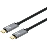 TECHLY ICOC MUSB322-CM-010, - USB Typ-C Schwarz 1 m,