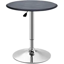Homcom Bartisch rund 63 x 63 x 67-93 cm Schwarz