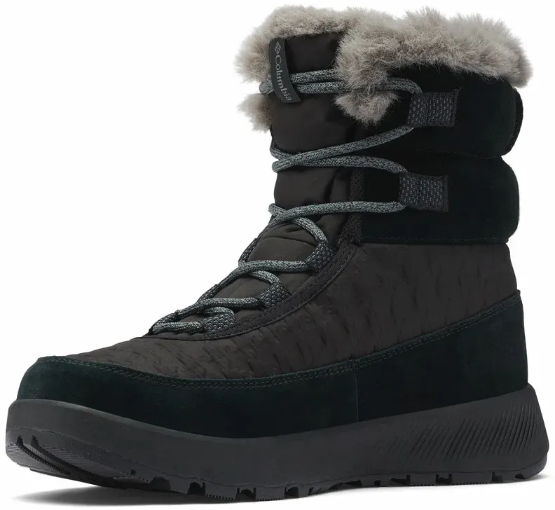 Snowboots COLUMBIA "SLOPESIDETM PEAK LUXE", Gr. 37,5, schwarz (schwarz, graphite), sportlich, Schuhe, gefüttert