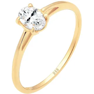 Elli PREMIUM Verlobungsring Valentin Liebe Topas 585 Gelbgold 56 Damen