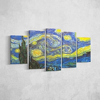 Homemania Bild inspiriert von Auteurs, 5-teilig, Kunst und Graffiti, für Wohnzimmer, Schlafzimmer, Mehrfarbig, 100 x 3 x 60 cm, HM205PKNV-160, Polyester, Holz