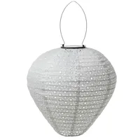 MARELIDA LED Solar Lampion Ballon mit Blumenmuster D: 30cm