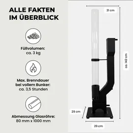 Lemodo Pelletfackel PRIME XL Heizstrahler 0 kW schwarz