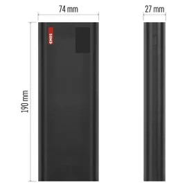 EMOS Powerbank 27 000 mAh NTBF30 - externer Akku mit Passthrough und Fast-Charging 100W PD - 2X USB-C/USB-A-Port inkl. Ladekabel - für Tablet, Laptop, iPad, Handy, Kamera, Soundbox - schwarz