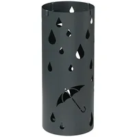 Homcom Schirmständer Dunkelgrau Metall, 17x41x17 cm, Garderobe, Schirmständer