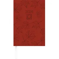 Zettler Buchkalender 876 14,5x21cm 1 Tag/1 Seite Recycling rot