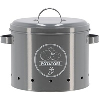 Esschert Design Vorratsdose für Kartoffeln Anthrazit aus Metall