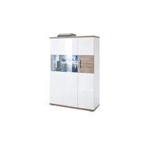 Uno Highboard Zypern ¦ weiß ¦ Maße (cm): B: 90 H: 135 T: 37.0