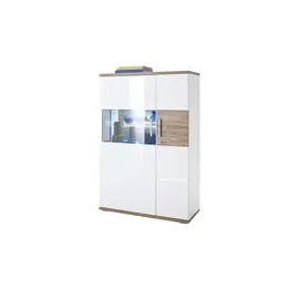 Uno Highboard Zypern ¦ weiß ¦ Maße (cm): B: 90 H: 135 T: 37.0