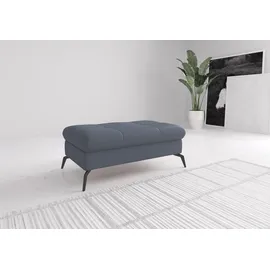 sit&more Polsterhocker Amica mit Stauraum 102 x 47 x 69 cm Blau/Grau