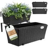 CASARIA Blumenkasten 4er Set 11 x 11 x 11 cm Schwarz