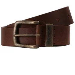 Wrangler Herren Jeans Leder Gürtel Metal Loop Braun 90cm