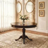 Casa Padrino Luxus Barock Esstisch Dunkelbraun 120-160 cm - Esszimmer Möbel