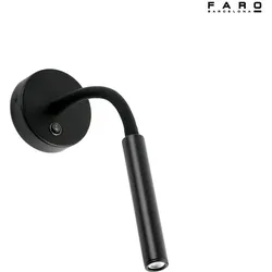 Faro LED Wandleuchte KALE 3W, 3000K, IP20, Leser, schwarz FAR-62703