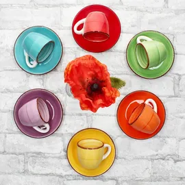 Mambocat Espressotasse 0,08 l Mehrfarbig 6 St.