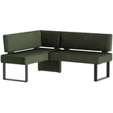 Home Affaire Eckbank HOME AFFAIRE "Oliver mit Metallgestell, Küchenbank", grün (dunkelgrün (castello 8641), schwarz), B:180cm H:89cm T:140cm, Holzwerkstoff, Massivholz, Polyester, Sitzbänke, Eckbank, verschiedene Bezüge Cord Esszimmerbank OTTOs Choice