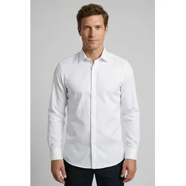 Olymp Businesshemd OLYMP No. Six super slim, Herren, Gr. 41, N-Gr, weiß, 97% Baumwolle, 3% Elastolefin, Hemden