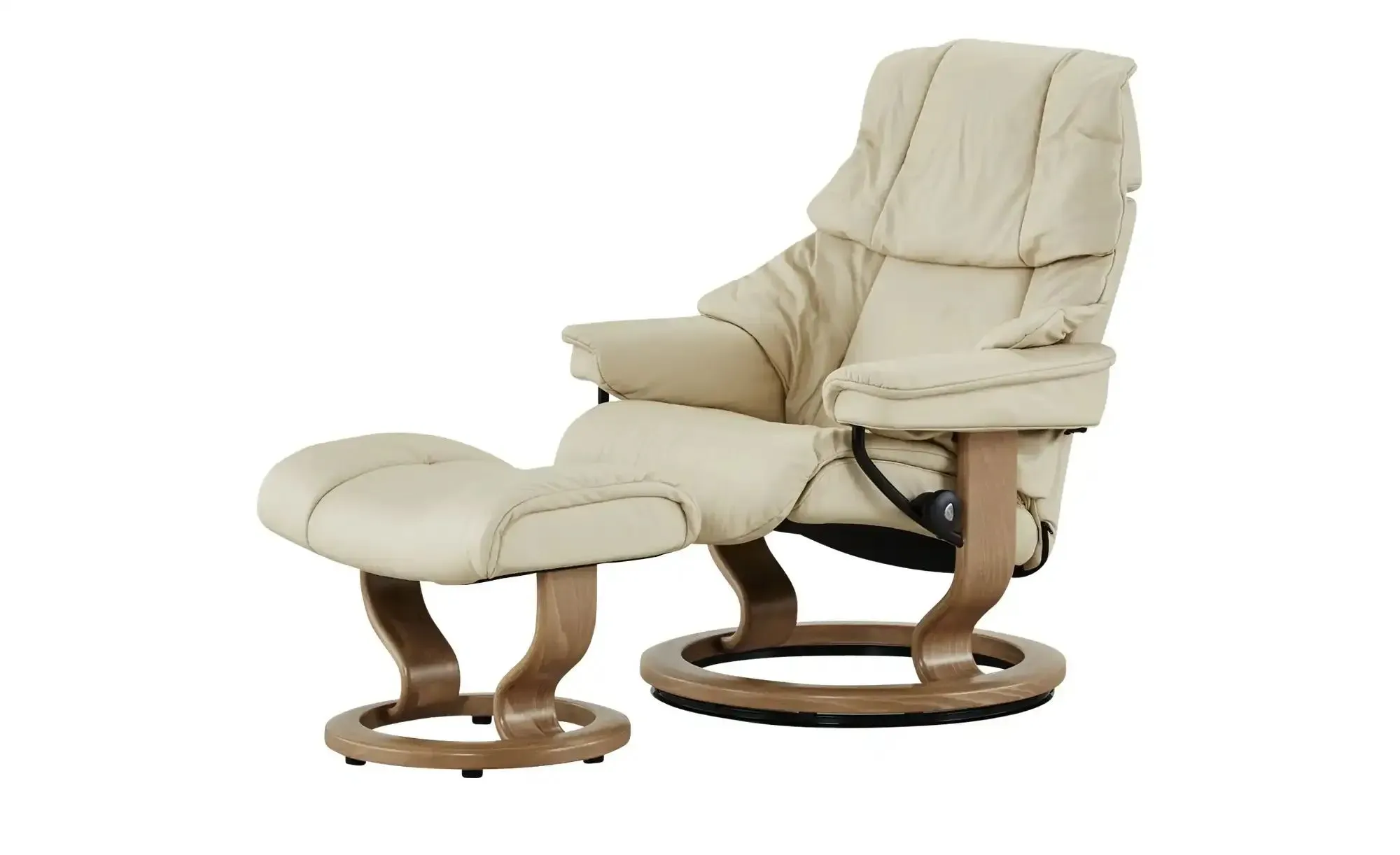 Stressless Relaxsessel mit Hocker  Reno L , creme , Maße (cm): B: 88 H: 108 T: 78.0
