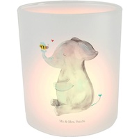 Mr. & Mrs. Panda Windlicht Elefant Biene - Transparent - Geschenk, Liebesbeweis, Teelichter, Jah (1 St), Gemütlich