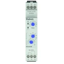 Theben 3450733 Elektronisches Zeitrelais DIN-Schiene mit 10 Betriebsarten TM 345 MF