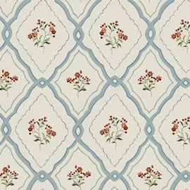 Laura Ashley Pinford Trellis Vliestapete 34 cm x 10 m 5 m2 blau 1