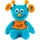 Habibi Plush Wärmekissen Habibi Wärmetier Alien blau/orange, herausnehmbare Hirsefüllung - Wärmekuscheltier zum Erwärmen in der Mikrowelle/Backofen, ideal auch für Babys