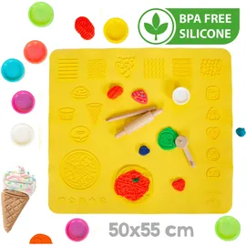 roba Play-Doh nachhaltiges Spielset 3D-Kreativmatte 12 Knetdosen FSC-Holzwerkzeuge